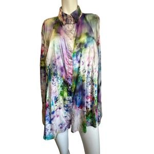 Georg Roth Katrina's Koi Pond Button Down Blouse sz 2X NWT